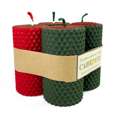 Lumanari advent Green - set 4 bucati, 8.5x5 cm